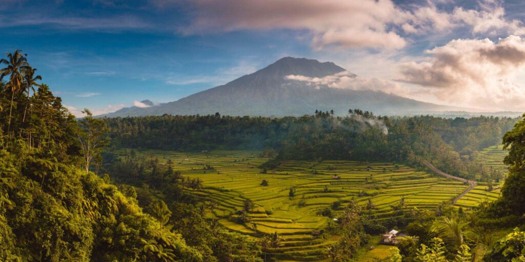 Sidemen valley Mount Agung landscape